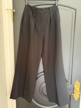 Rag & Bone Black Wide-Leg Pleated Women's Trousers